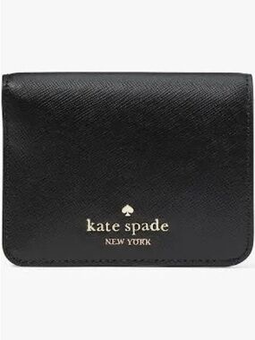 Kate Spade “Madison” Saffiano Leather Bifold Wallet in Black